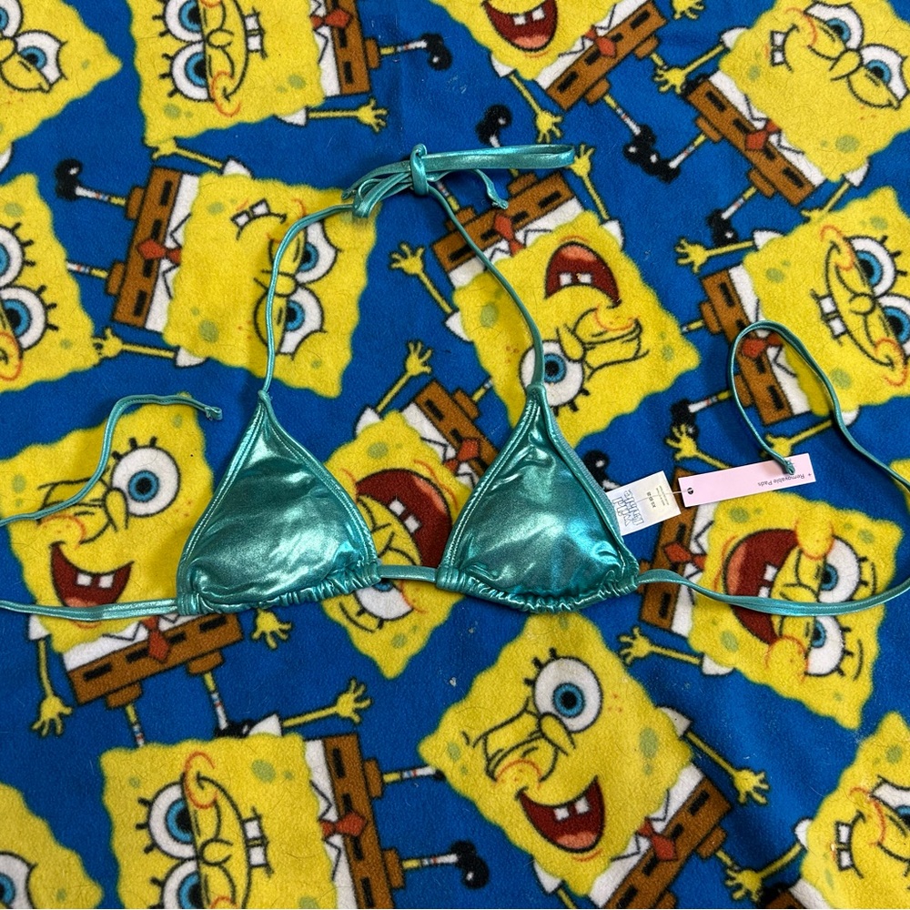 Brand new with tags Shiny Teal Bikini Top